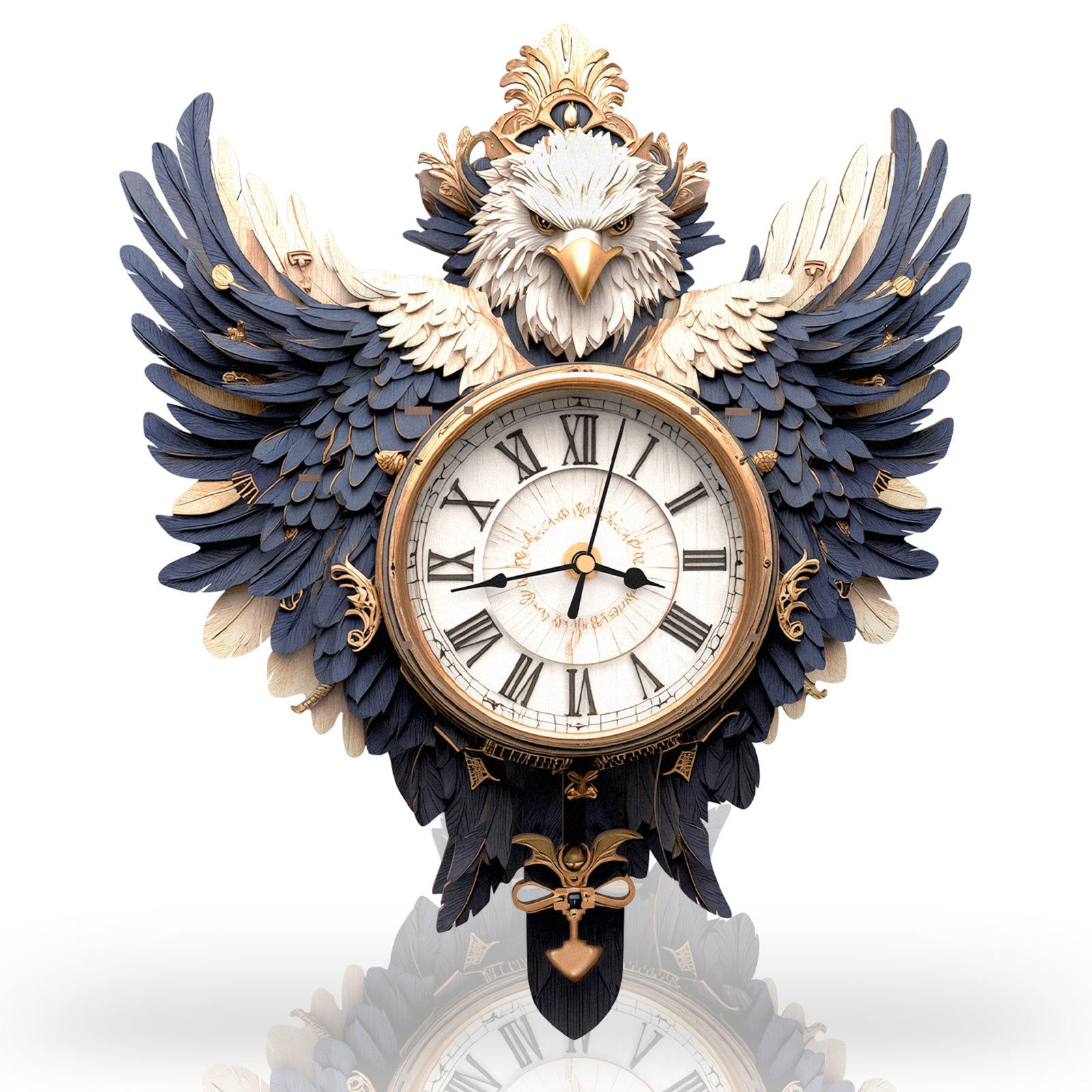 Eagle– DIY Wooden Clock, 3D Puzzle Craft Kit