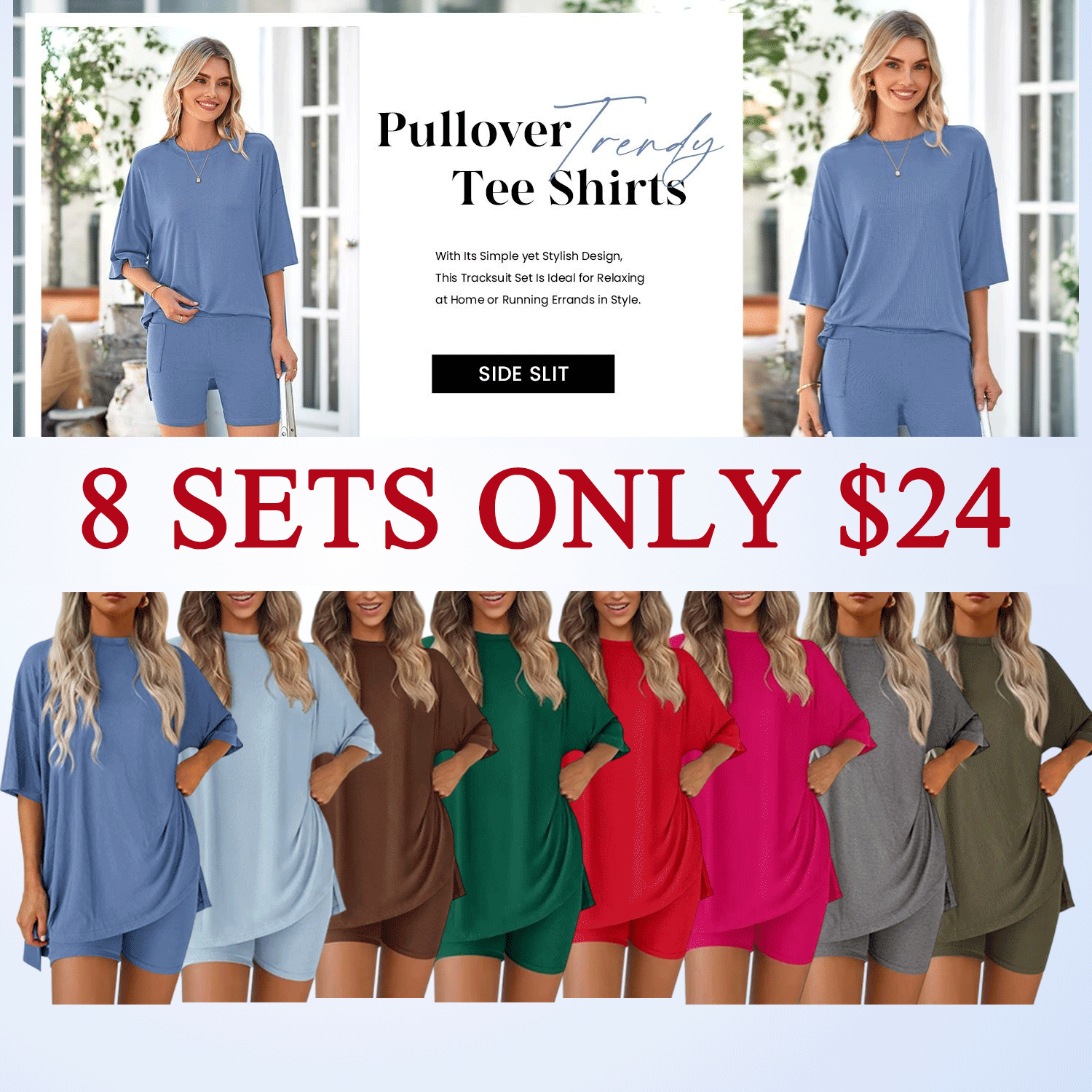 Women’s Oversized Tee & High-Waisted Biker Shorts Set