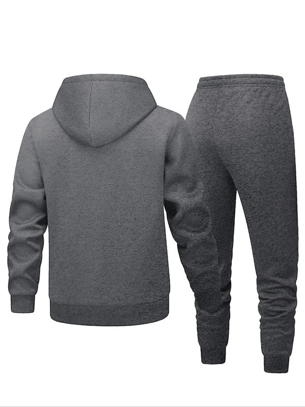 Men’s Thick Knit 2-Piece Set: Hooded Jacket & Pants
