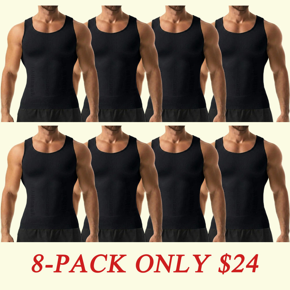 Men's Compression Tank Top - Tummy Control Body Shaper for Workout & Athletic Activewear