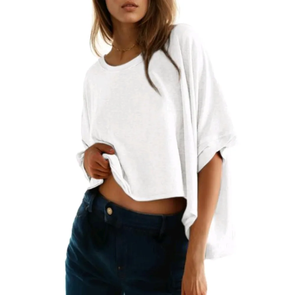 Women's Loose T-Shirt + Linen Wide-Leg Pants