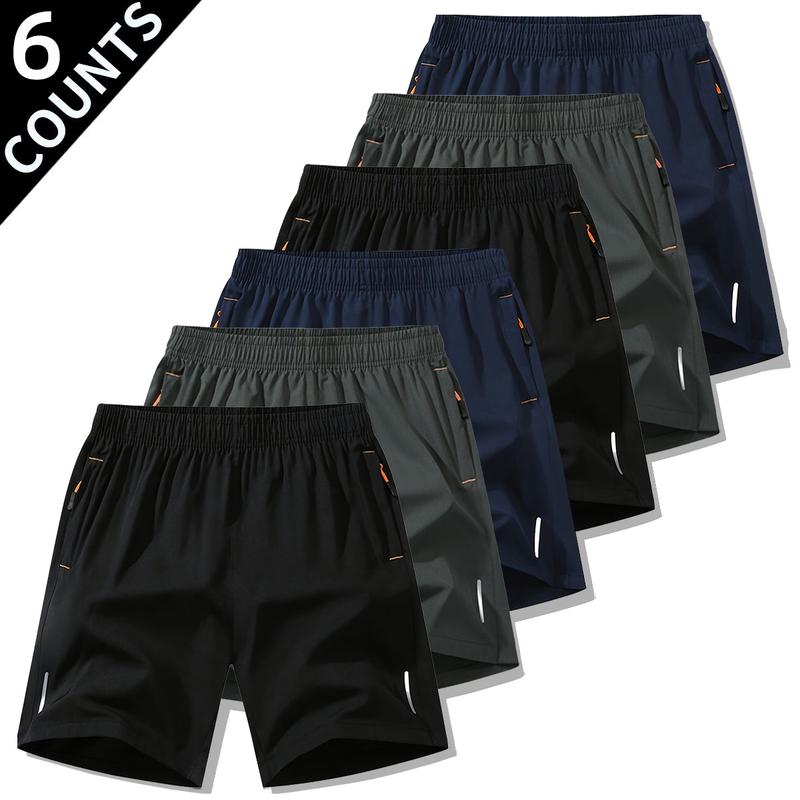 6-piece set shorts for men Summer men's casual quick drying shorts, sports and casual jogging