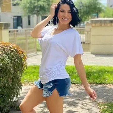 Women's Short Sleeve V Neck Dolman Tops with Side Shirring Loose Fit Shirts Spring Statements