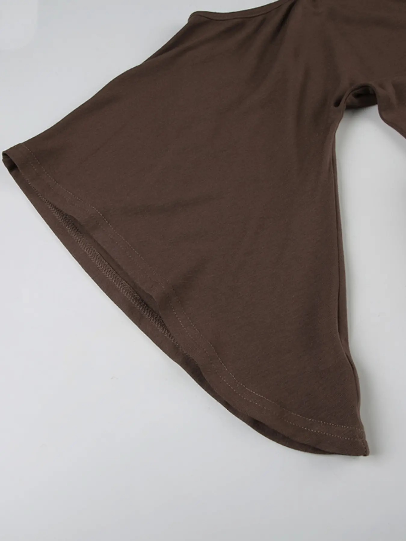 Women’s Retro Ethnic Beaded Asymmetrical Shoulder Flounce Sleeve Flared Top