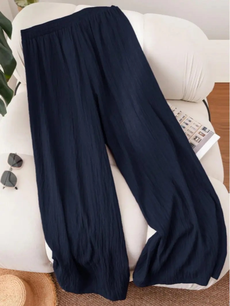 Women's Solid Color Wide Leg Pants