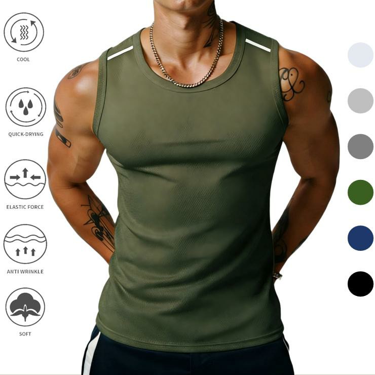 Men's Vests Casual Tank Tops Knit Sleeveless Lightweight Tee Muscle Basic T Shirts