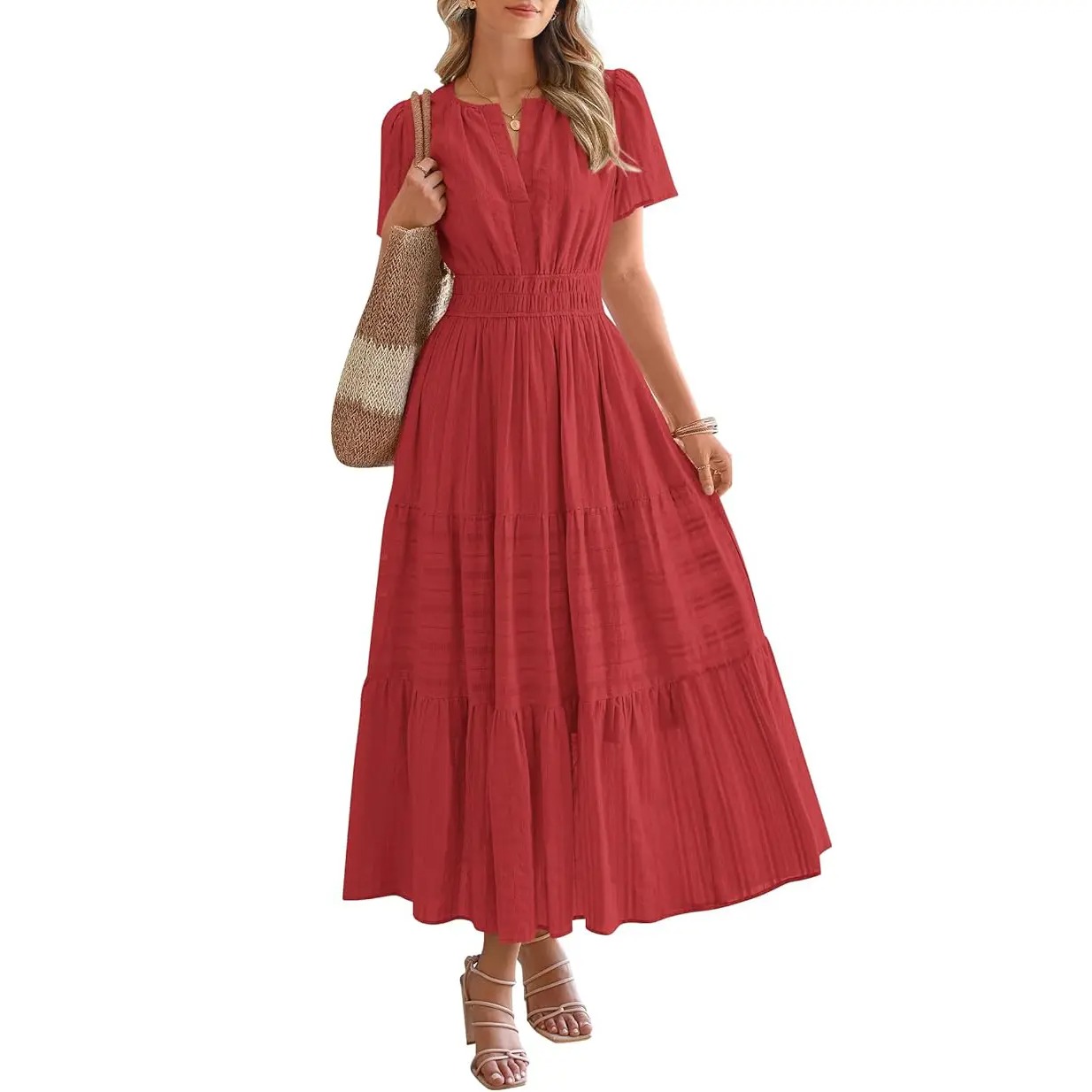 🔥Easter Sale!Women’s Lightweight Boho Maxi Dress with Pockets