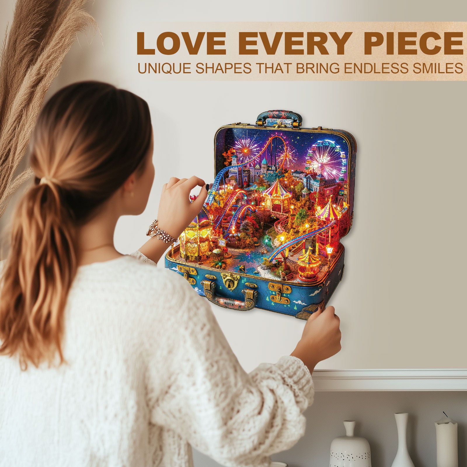 Neon Playground Wooden Jigsaw Puzzle