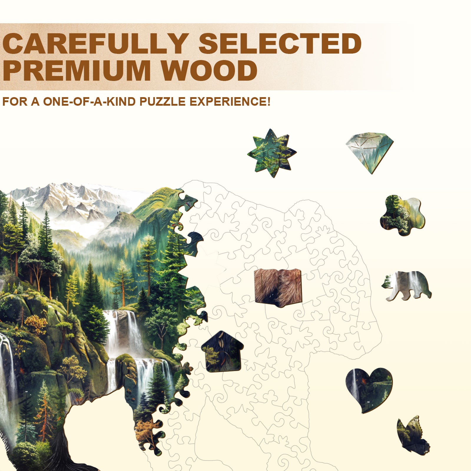 Mountain Panda Wooden Jigsaw Puzzle