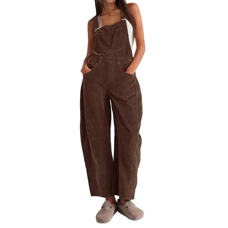 ✨Women's Corduroy Overalls Barrel Wide Leg Bib Pants🔥