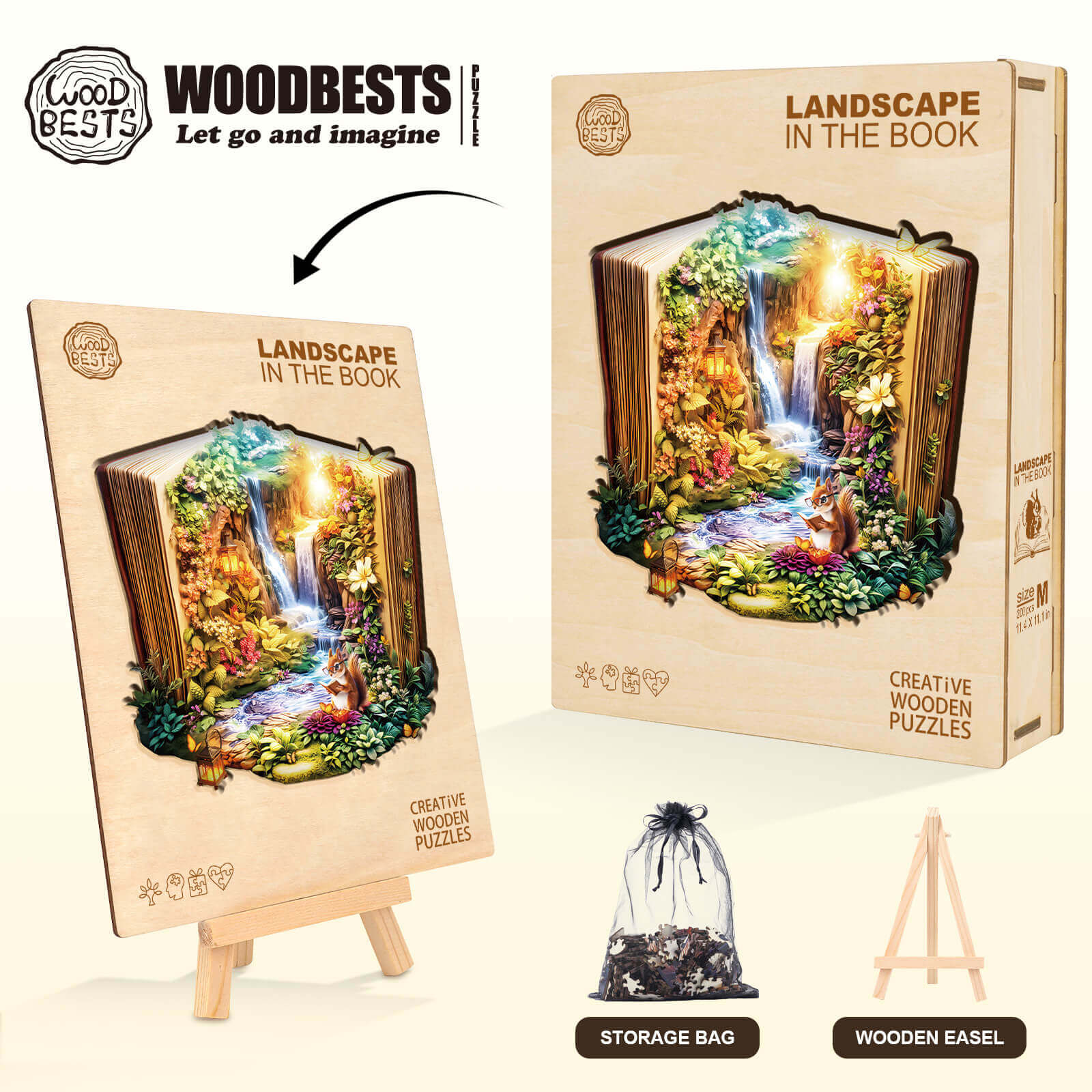 Landscape in the book Wooden Jigsaw Puzzle