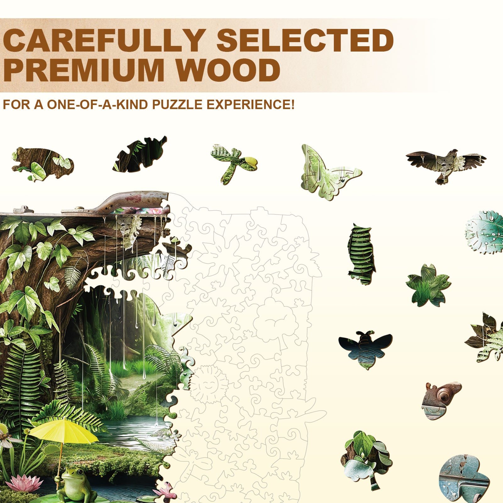 Rainforest Suitcase Wooden Jigsaw Puzzle