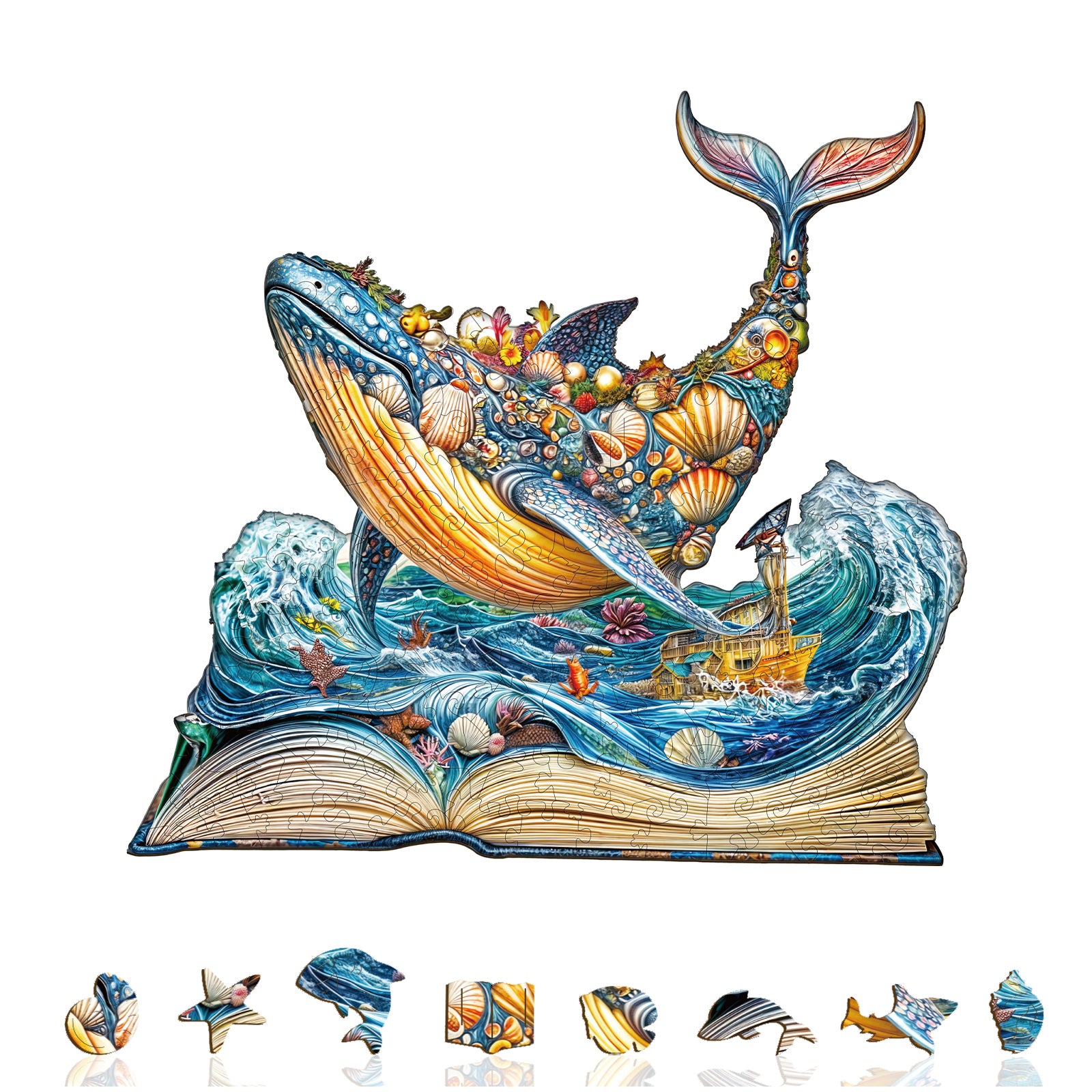 Whale Story-1 Wooden Jigsaw Puzzle