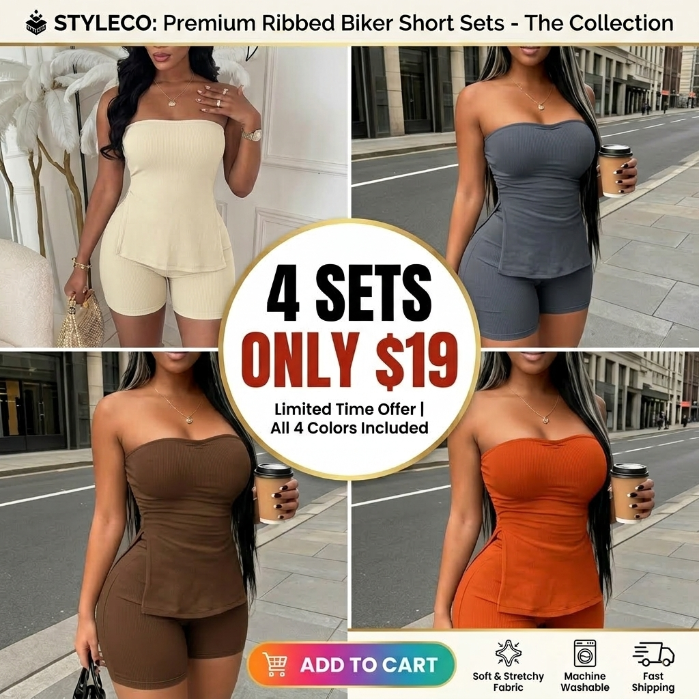 【Stock Up Deals】Women's 2 Piece Set Pure Color Side Slit Hem Halter Top and Shorts Slim Fit