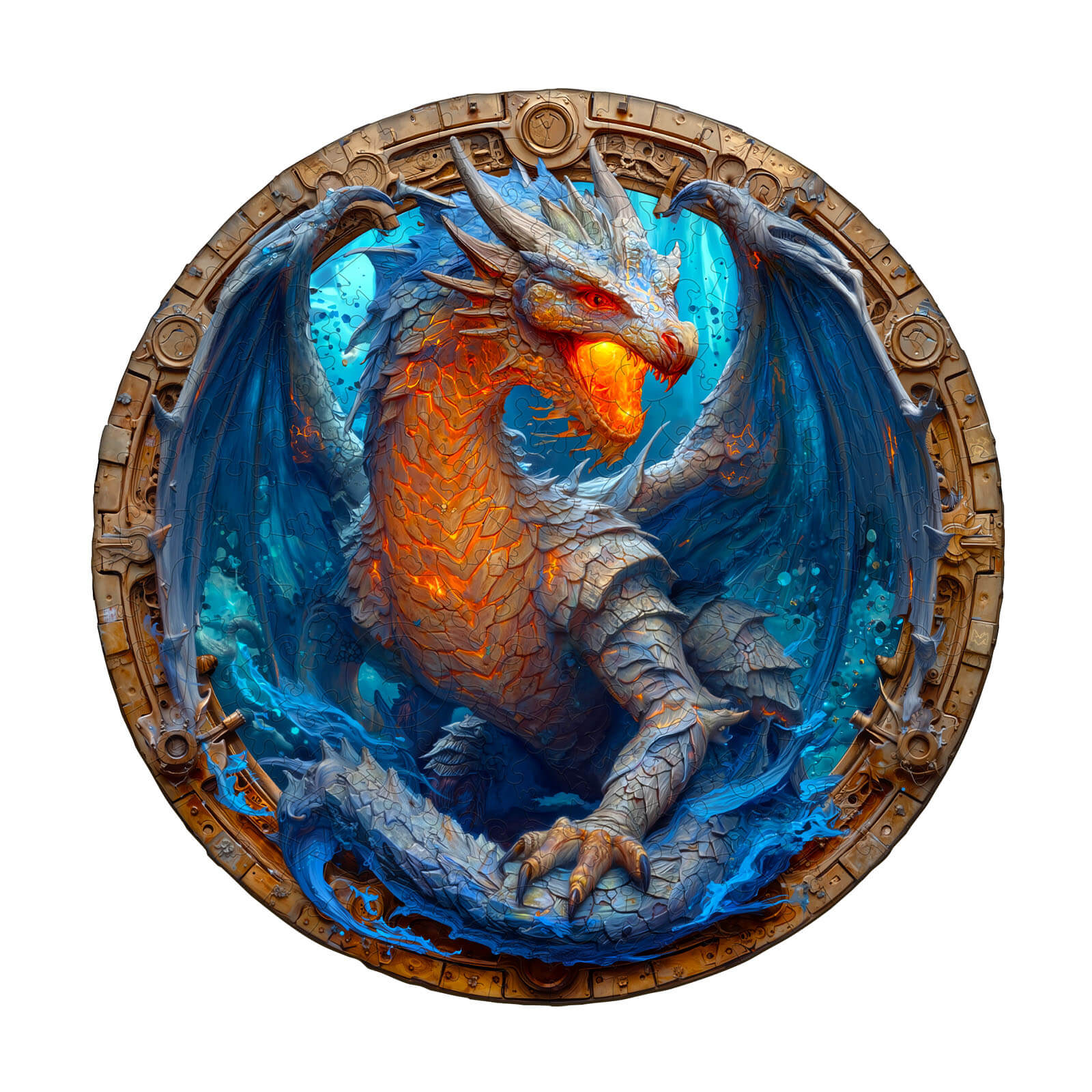 Elements Water Dragon Wooden Jigsaw Puzzle