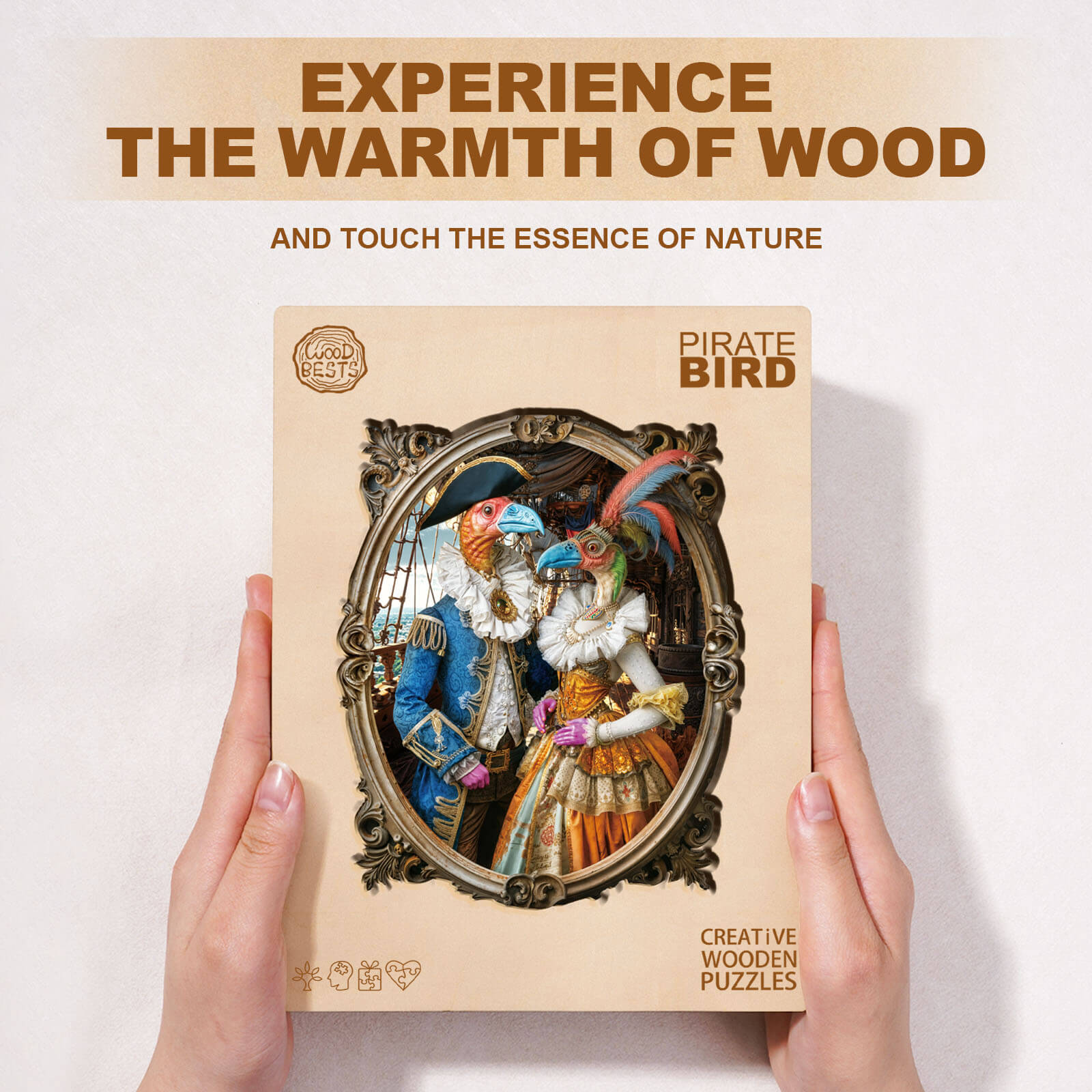 Pirate Bird Wooden Jigsaw Puzzle