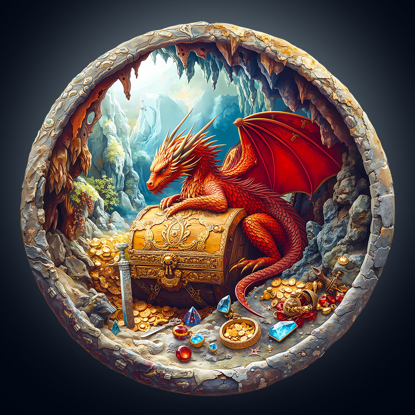 Dragon's Treasure Wooden Jigsaw Puzzle