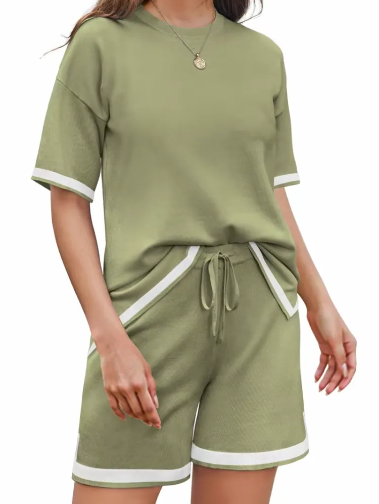 💖Women's Plus Size Knit Lounge Set – 2-Piece Casual Outfit