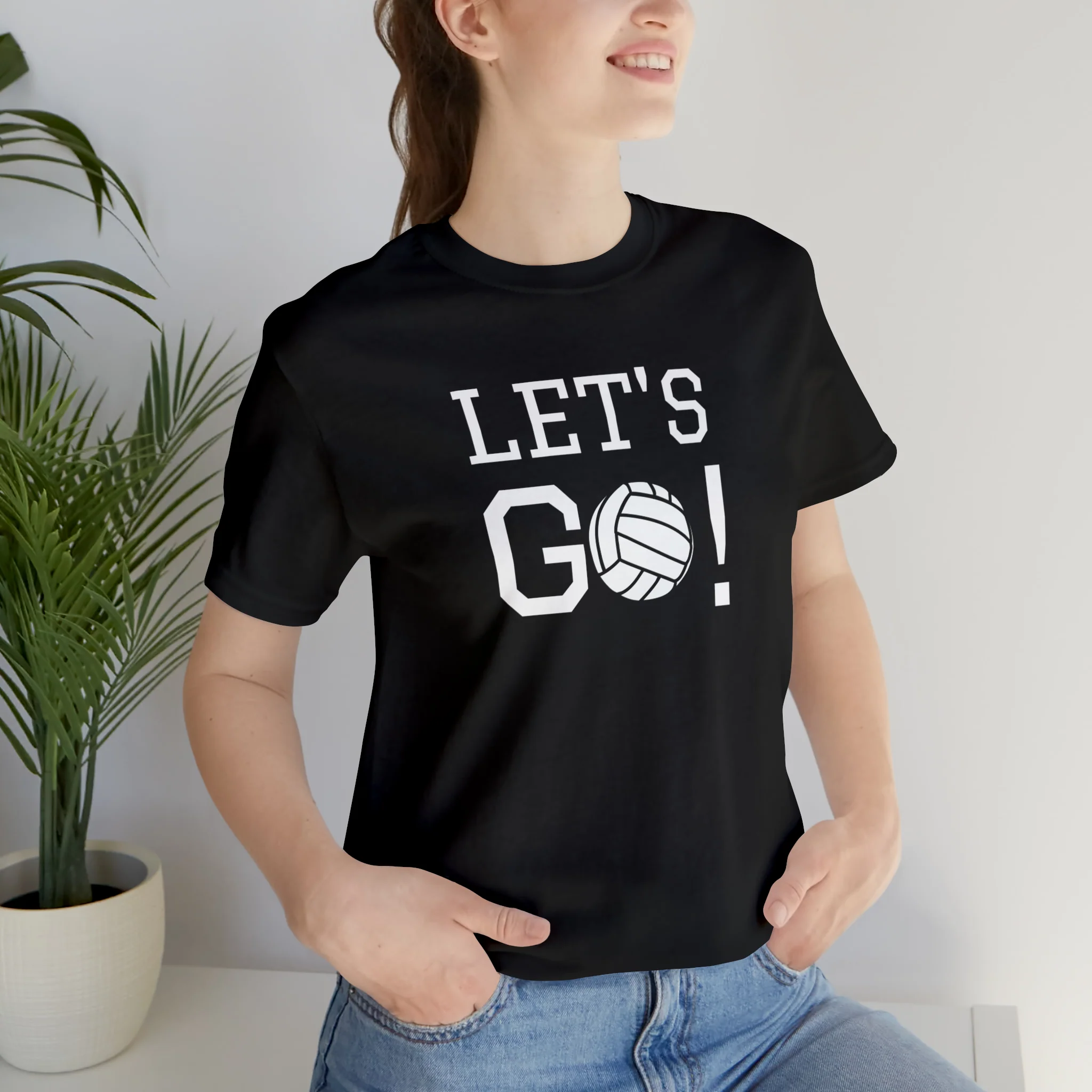Let's Go! Volleyball Unisex Jersey Short Sleeve Tee