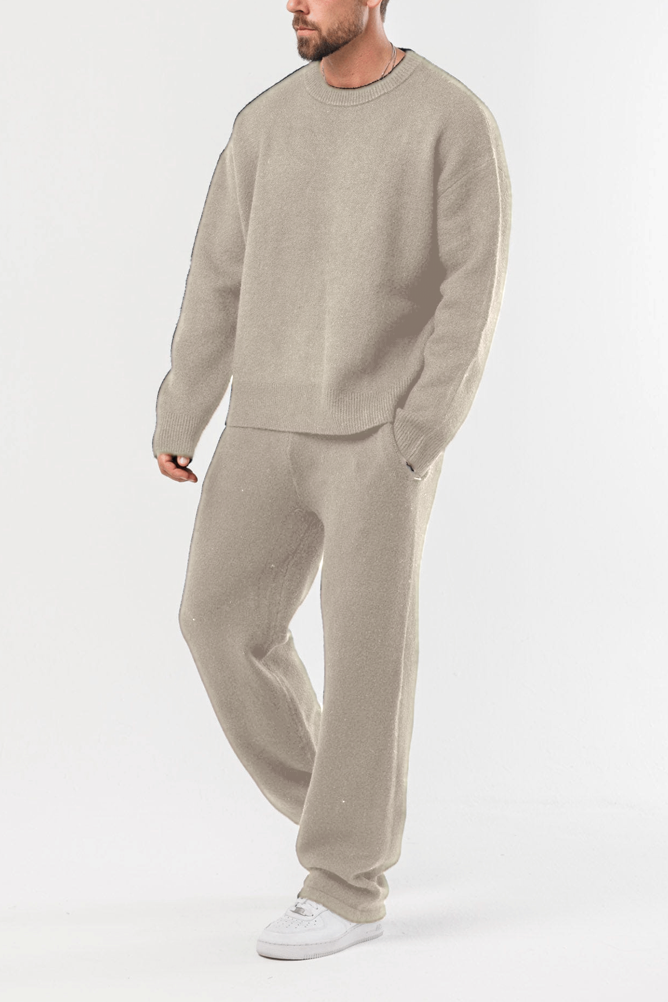 Men’s Classic Knit Sweater Set – Everyday Comfort Outfit