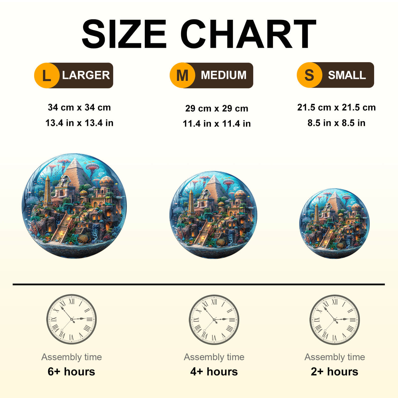 Underwater pyramid field Wooden Jigsaw Puzzle