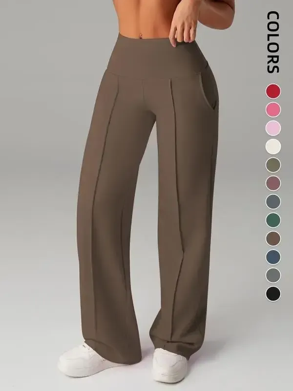 🔥Women's  Wide Leg High Waist Sporty Casual Sweatpants with Pockets