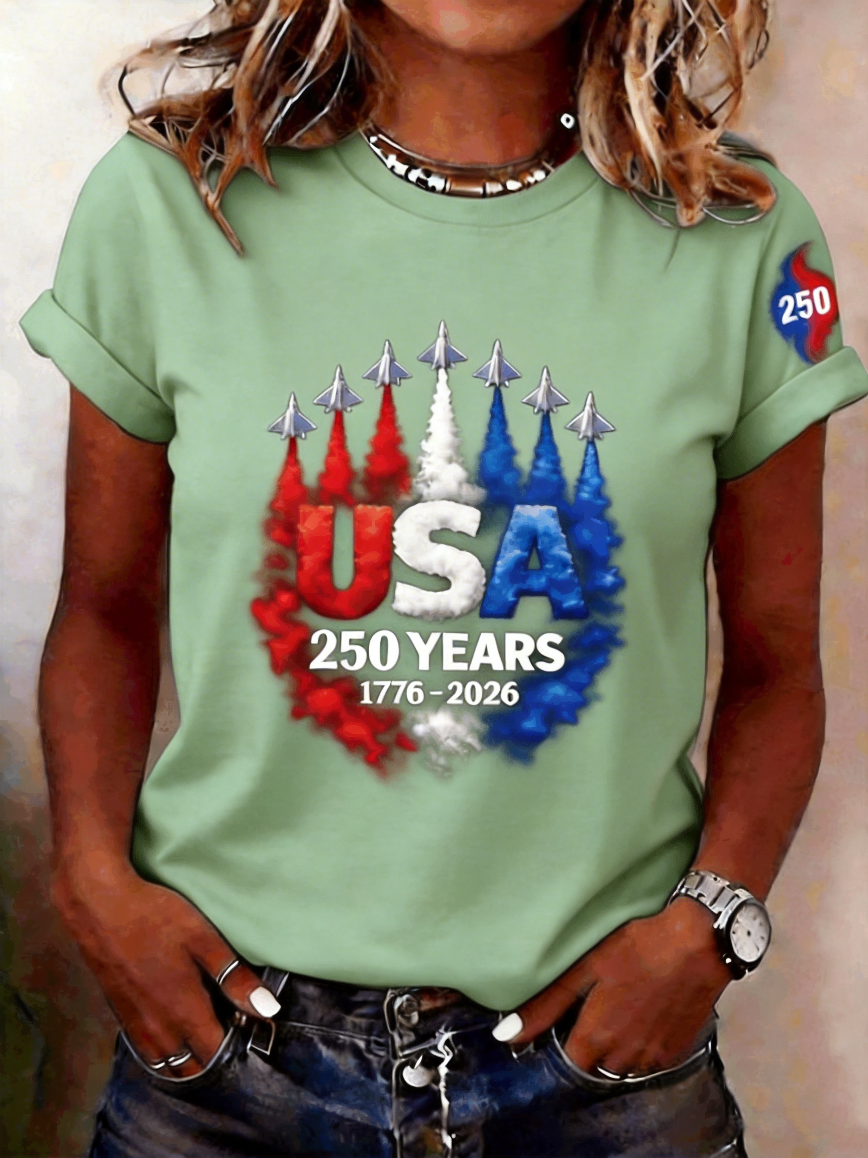 Crew Neck Plane Regular Fit T-Shirt