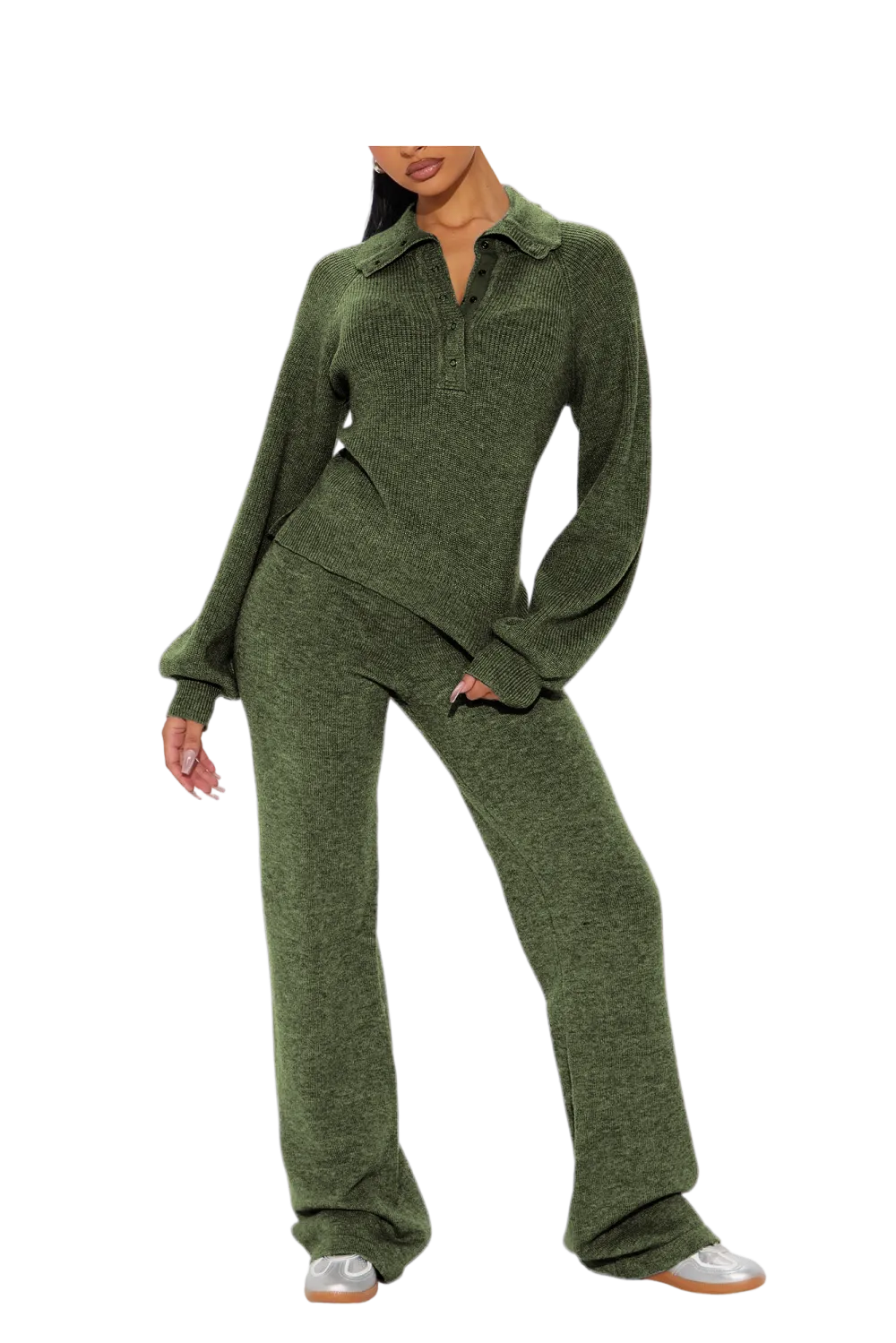 Sweater Pant Set - Charcoal