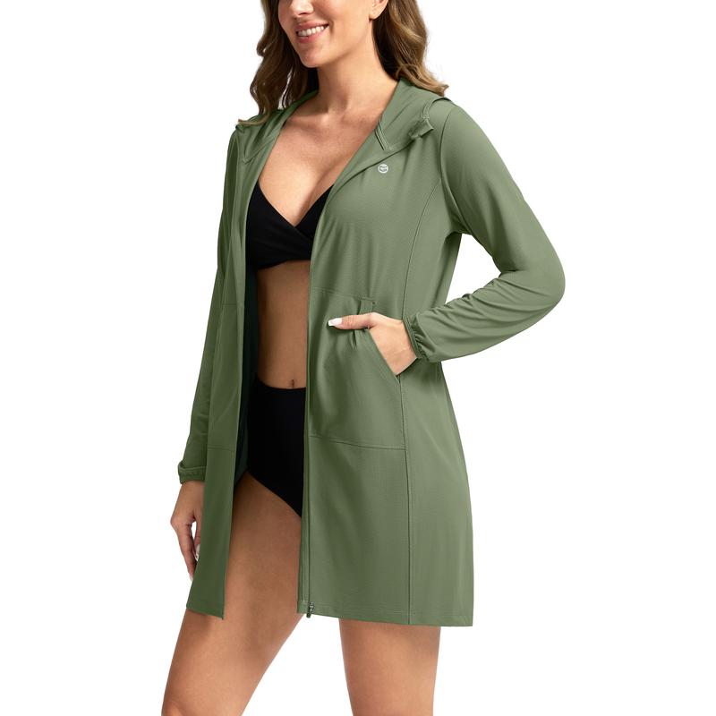 🔥Women’s UPF 50+ Sun Protection Zip-Up Beach Cover-Up Hoodie Dress