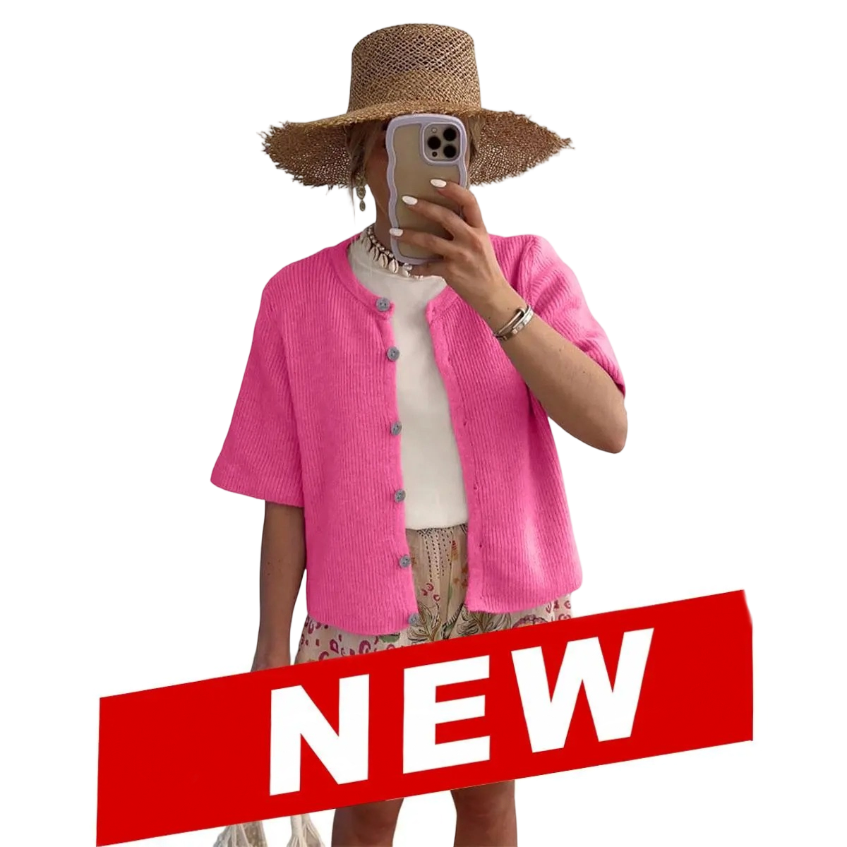 Women's Lightweight Ribbed Knit Cardigan