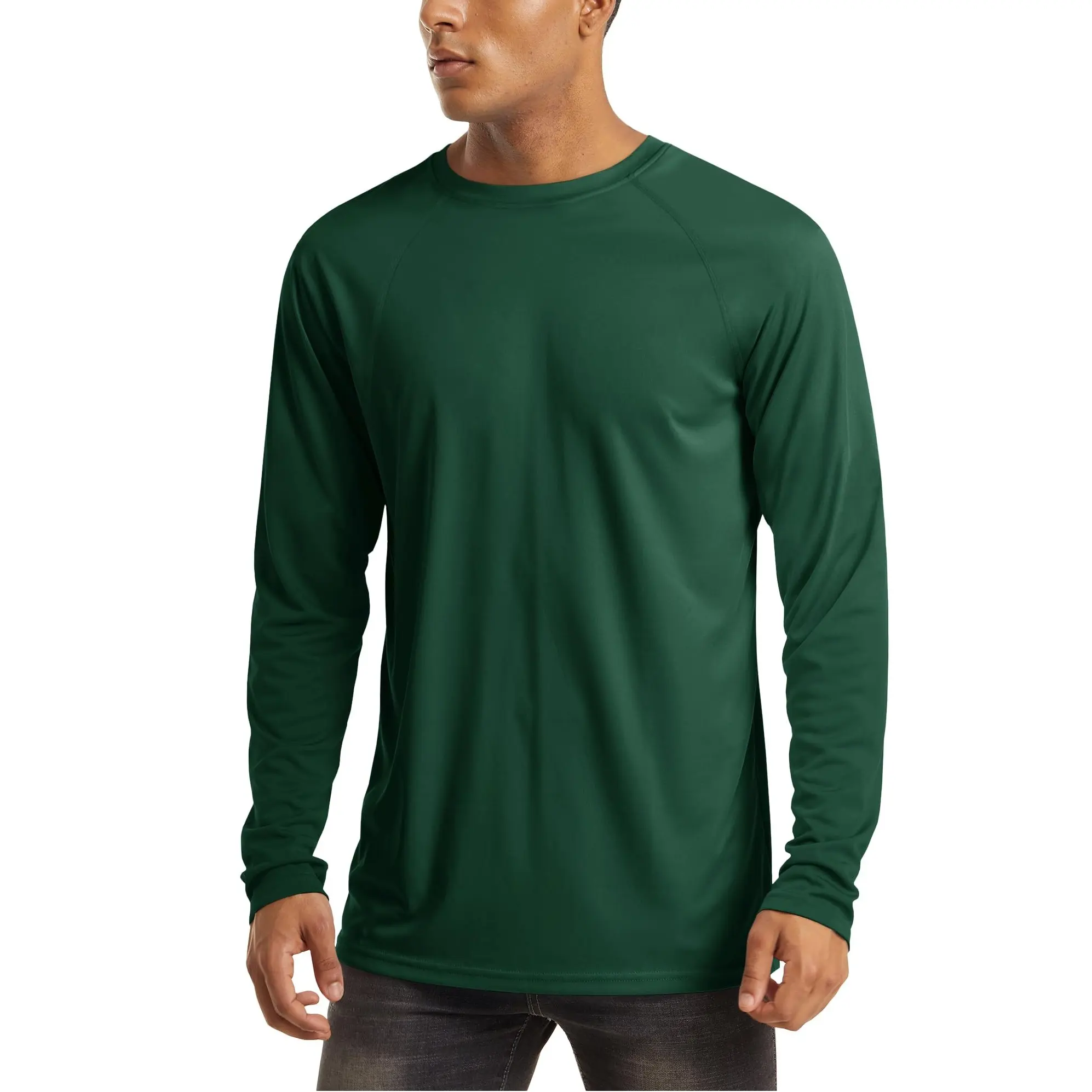 Men's UPF 50+ Long Sleeves Shirts Quick Dry Lightweight Summer Sportswear Tops