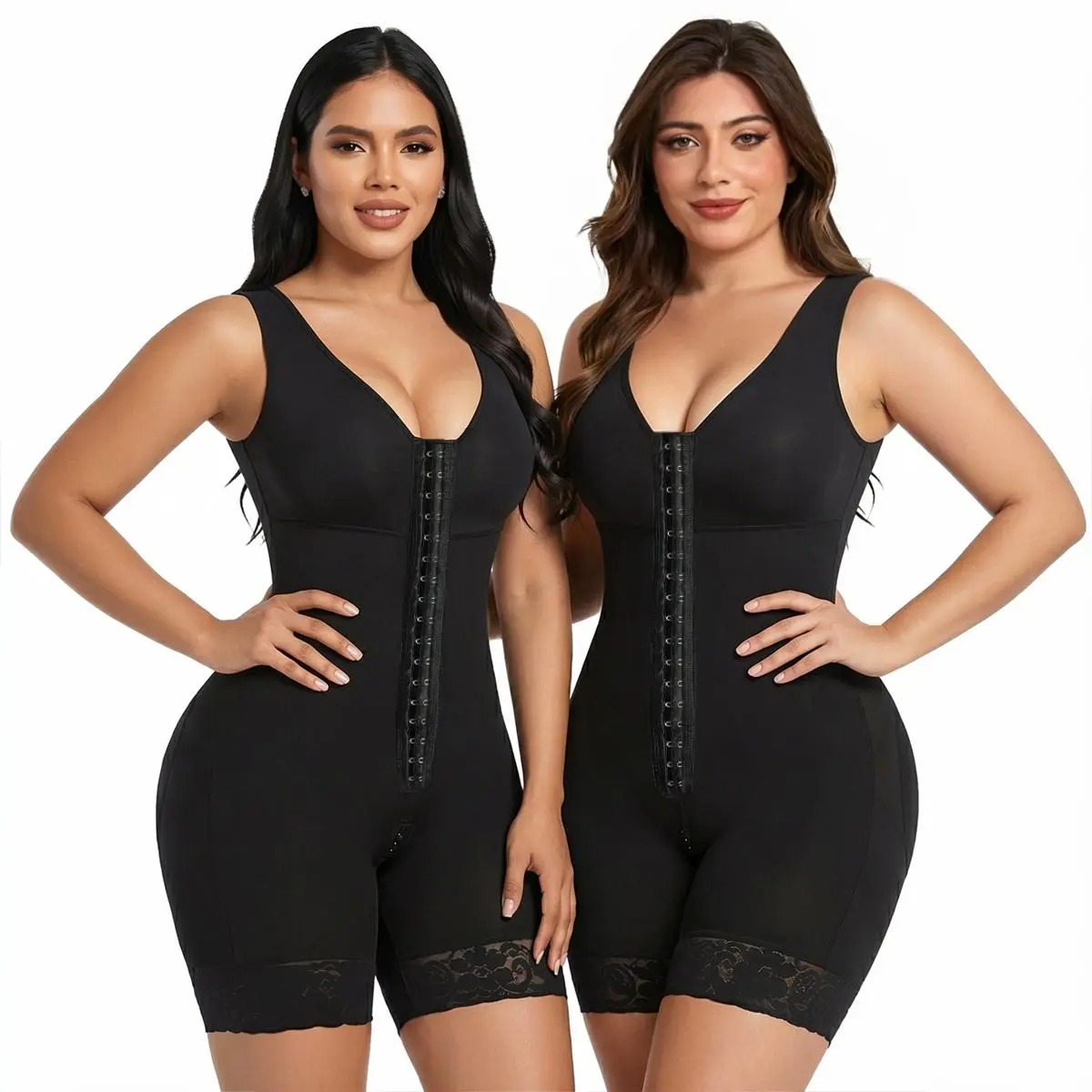 Women's Colombian-Style Full Body Shaper with Tummy Control & Butt Lifter (Hook Closure)