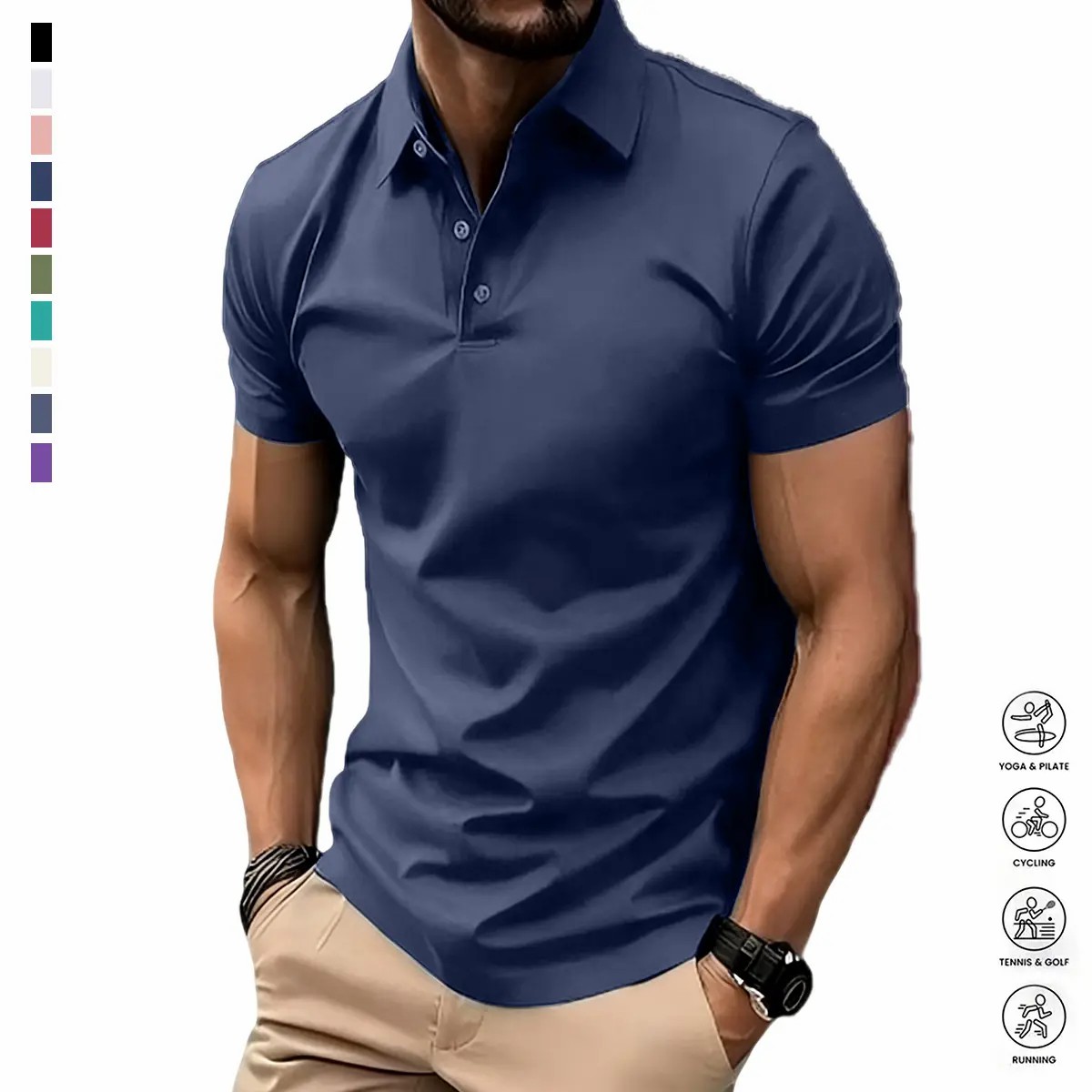 Men’s Classic Polo Shirt – Summer Casual & Business Essential