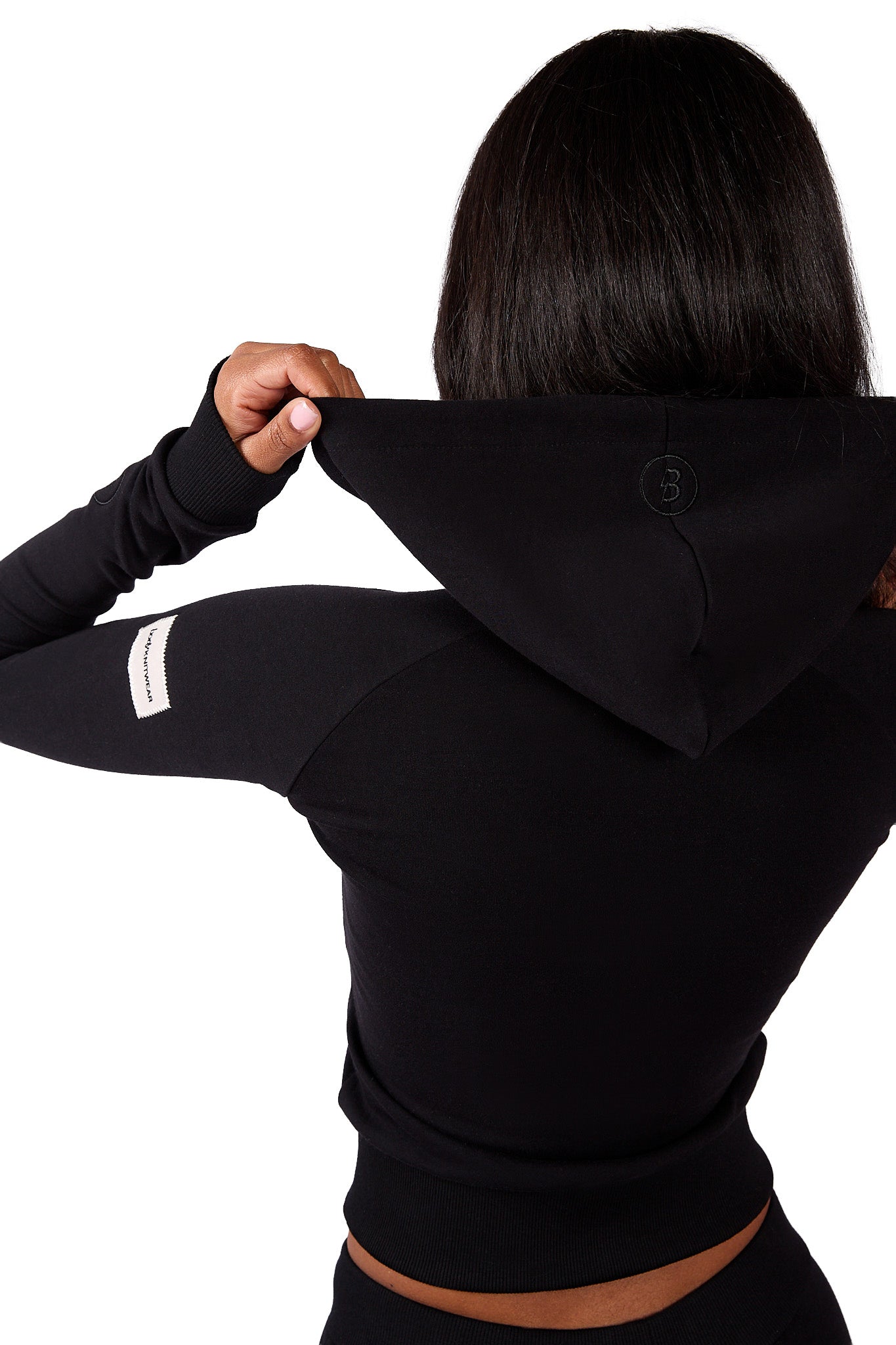 BODY KNITWEAR ZIP HOODIE (MIDNIGHT BLACK)