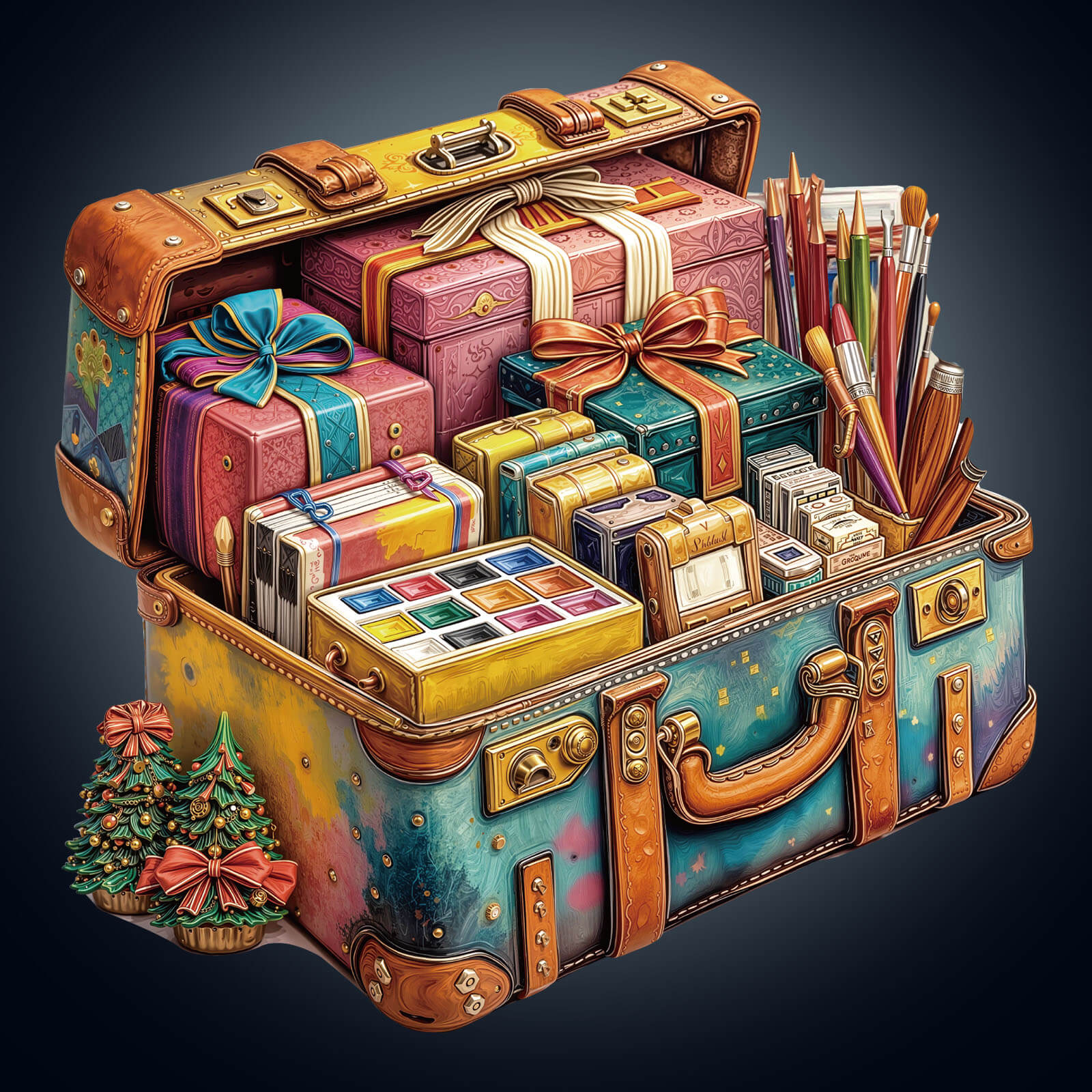 Painting gift box Wooden Jigsaw Puzzle