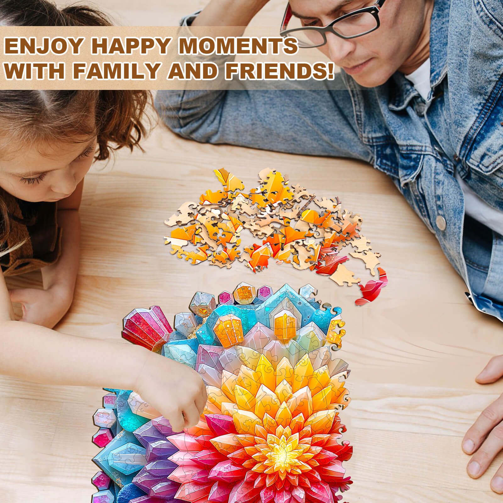 Crystal Mandala Wooden Jigsaw Puzzle