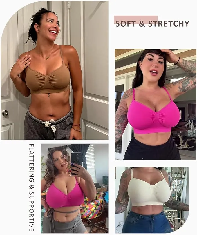 Women's Wireless Sculpt Bra Basic Comfortable Fit Womenswear Everyday Up to 44DD