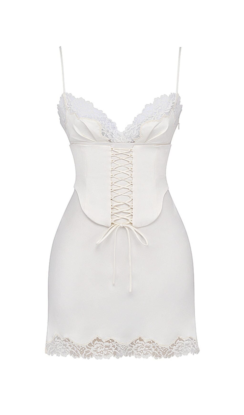 IVORY SATIN SLIP DRESS