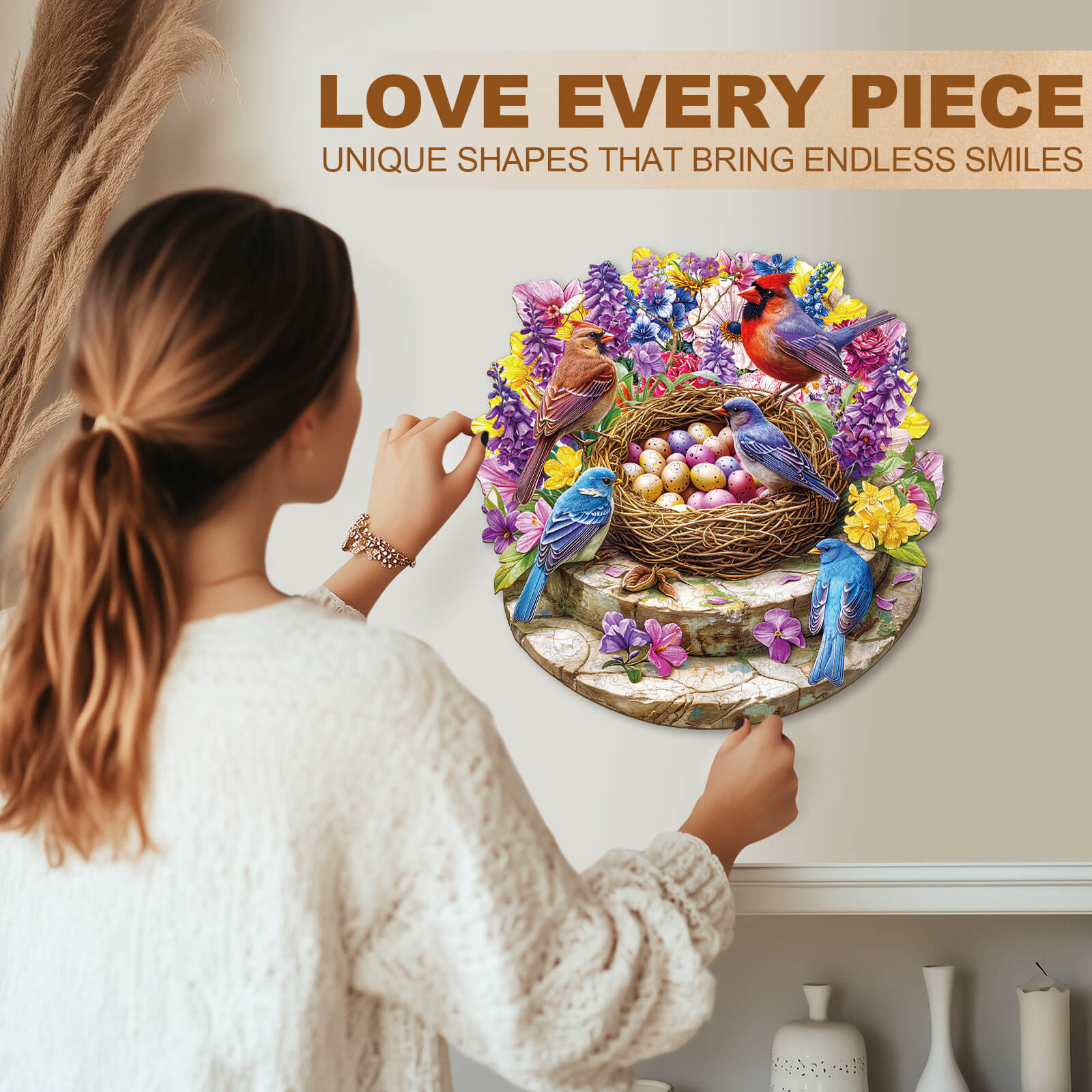 Eggflower Garden Wooden Jigsaw Puzzle