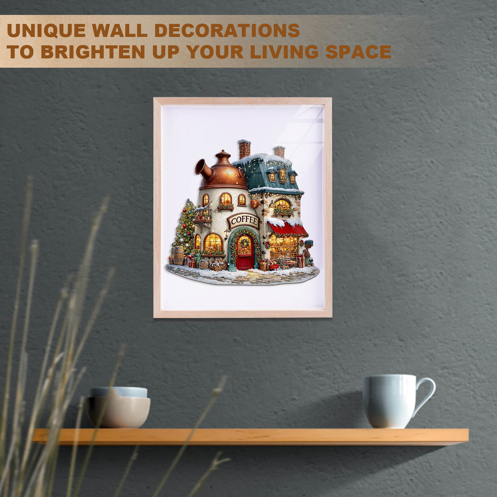 Christmas Cafe Wooden Jigsaw Puzzle