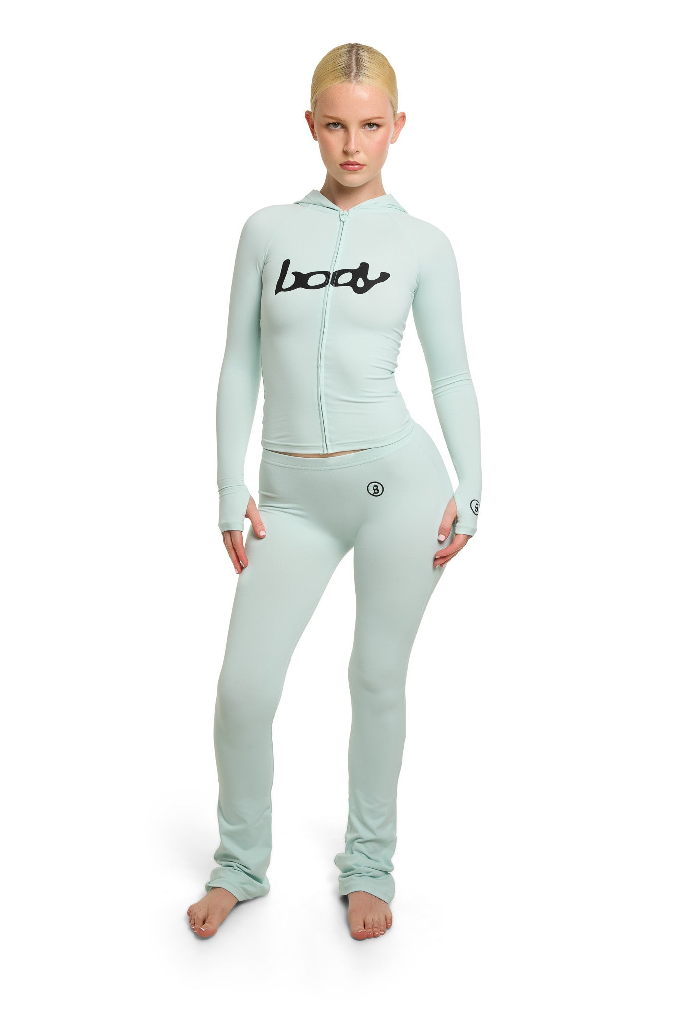 BASICS ULTRA LOW-RISE LEGGINGS 2.0 (SKY BLUE/BLACK)