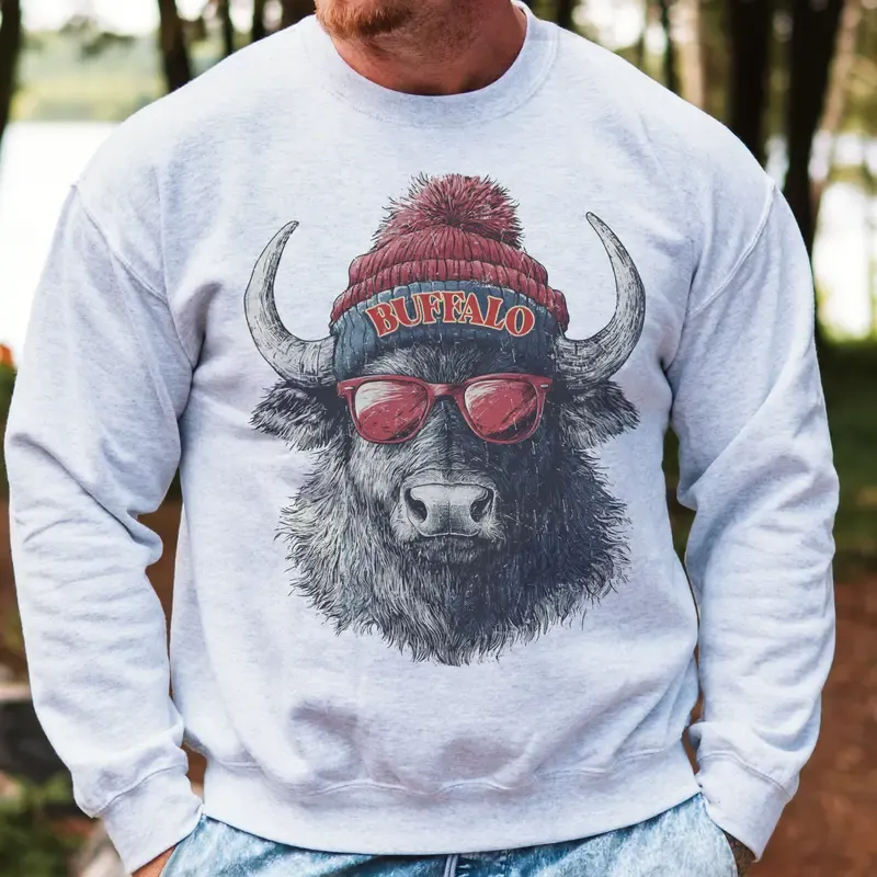 5 FOR $25-🏈Football Graphic Sweatshirt – Game Day Pullover, Casual Sports Crewneck