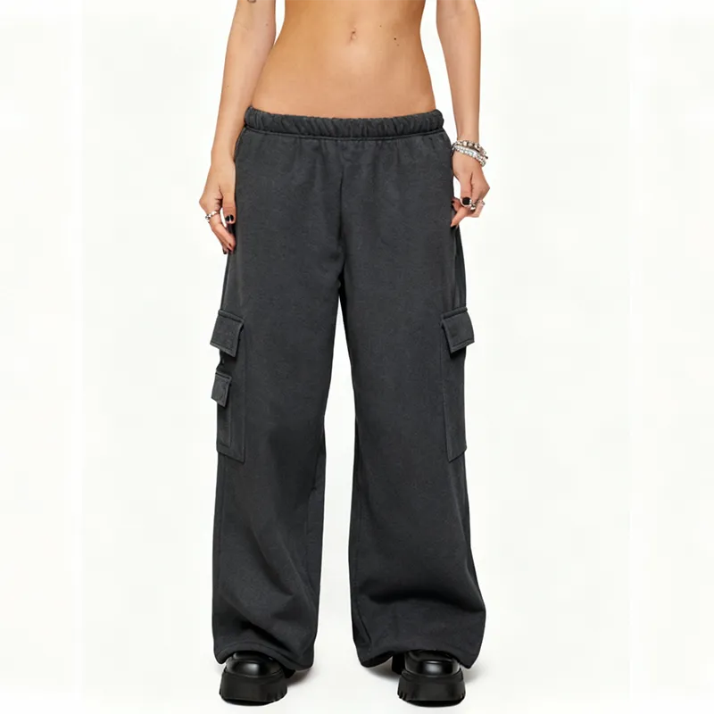 Women's Wide Leg Cargo Sweatpants – Comfy & Stylish Everyday Wear