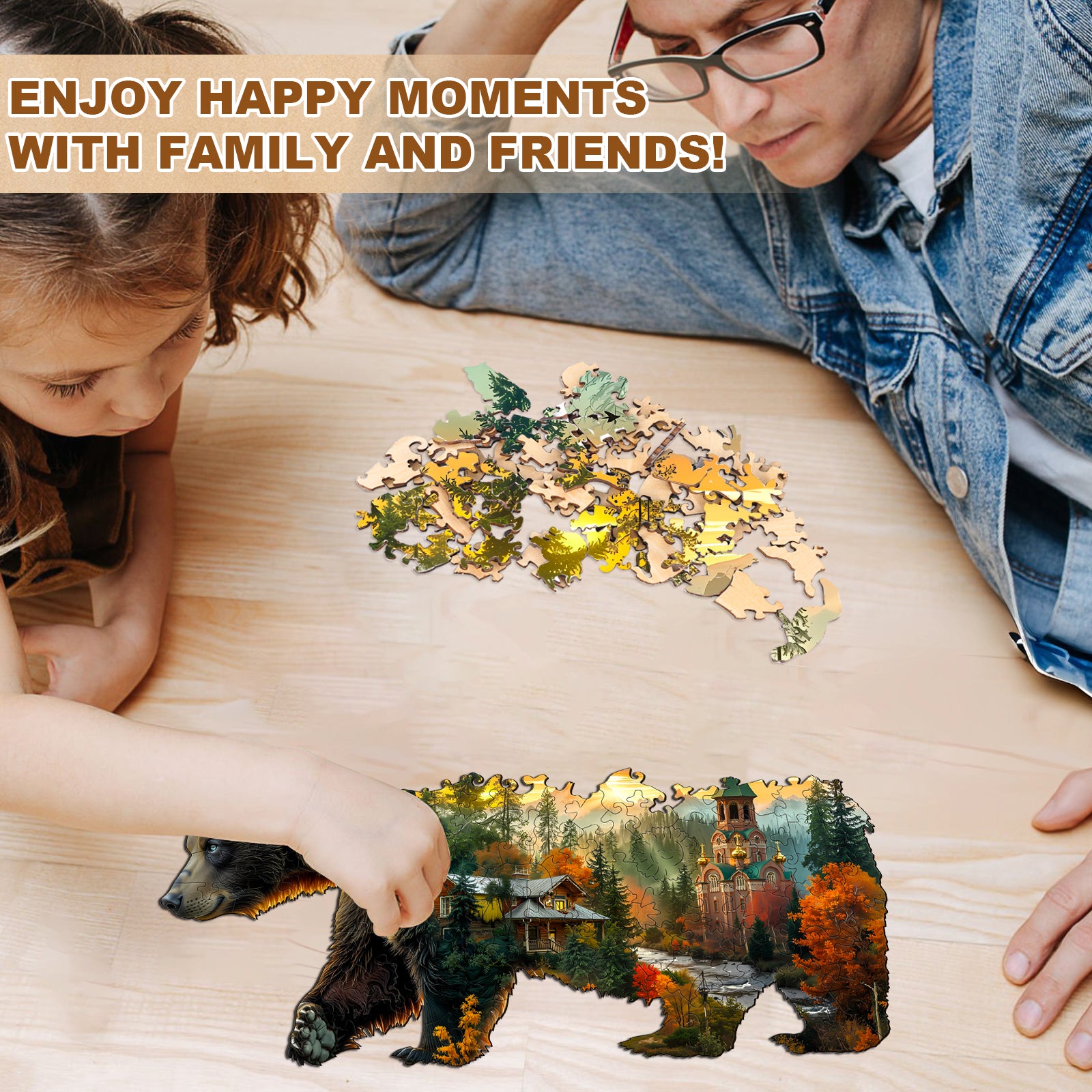 Forest Bear Wooden Jigsaw Puzzle