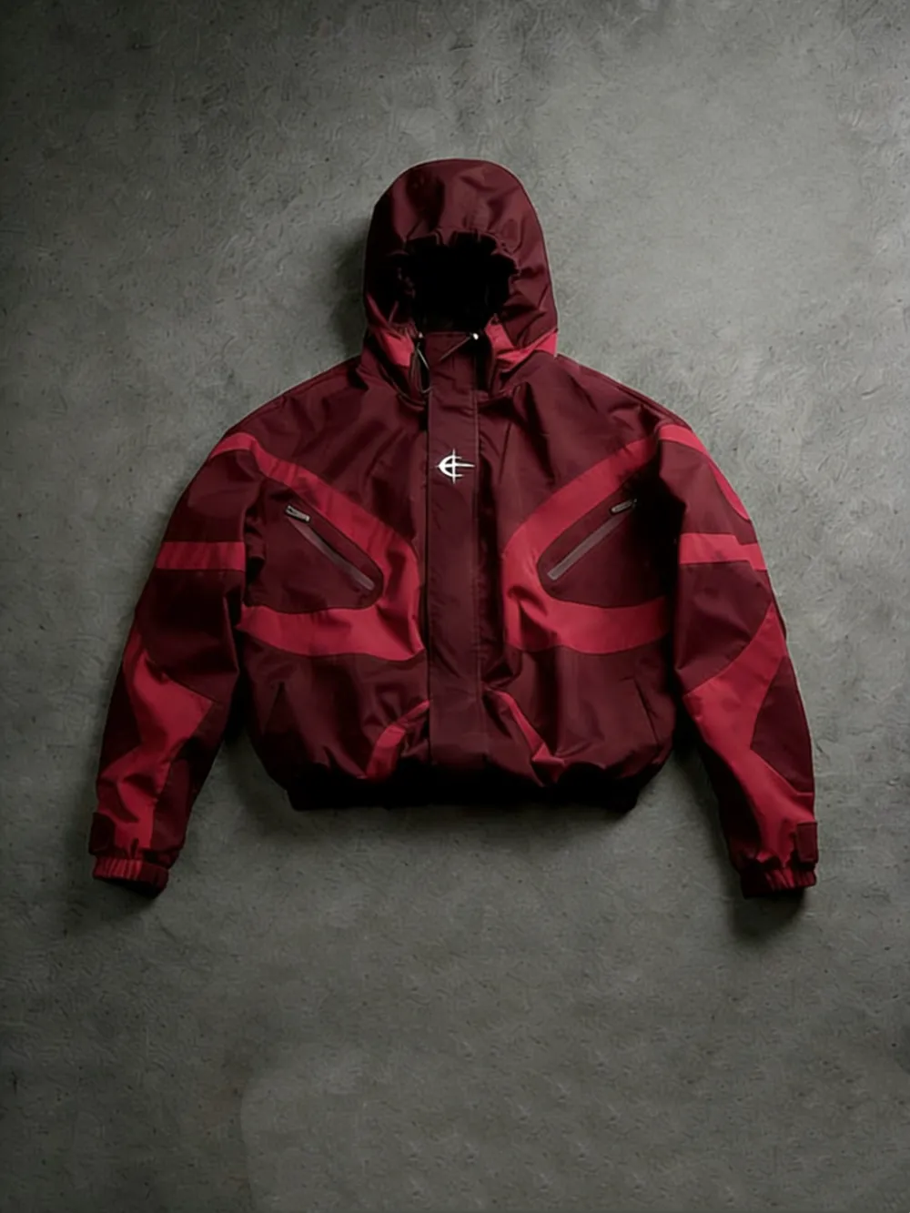 Men's  Jacket High Street Patchwork Print+Printed Elastic Cuff Sport Pants