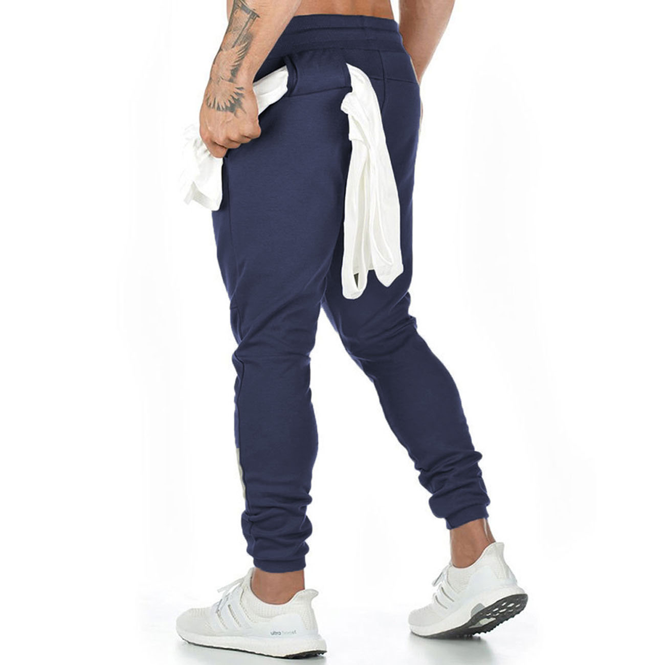 Men'S Patchwork Pocket Casual Knitted Trousers
