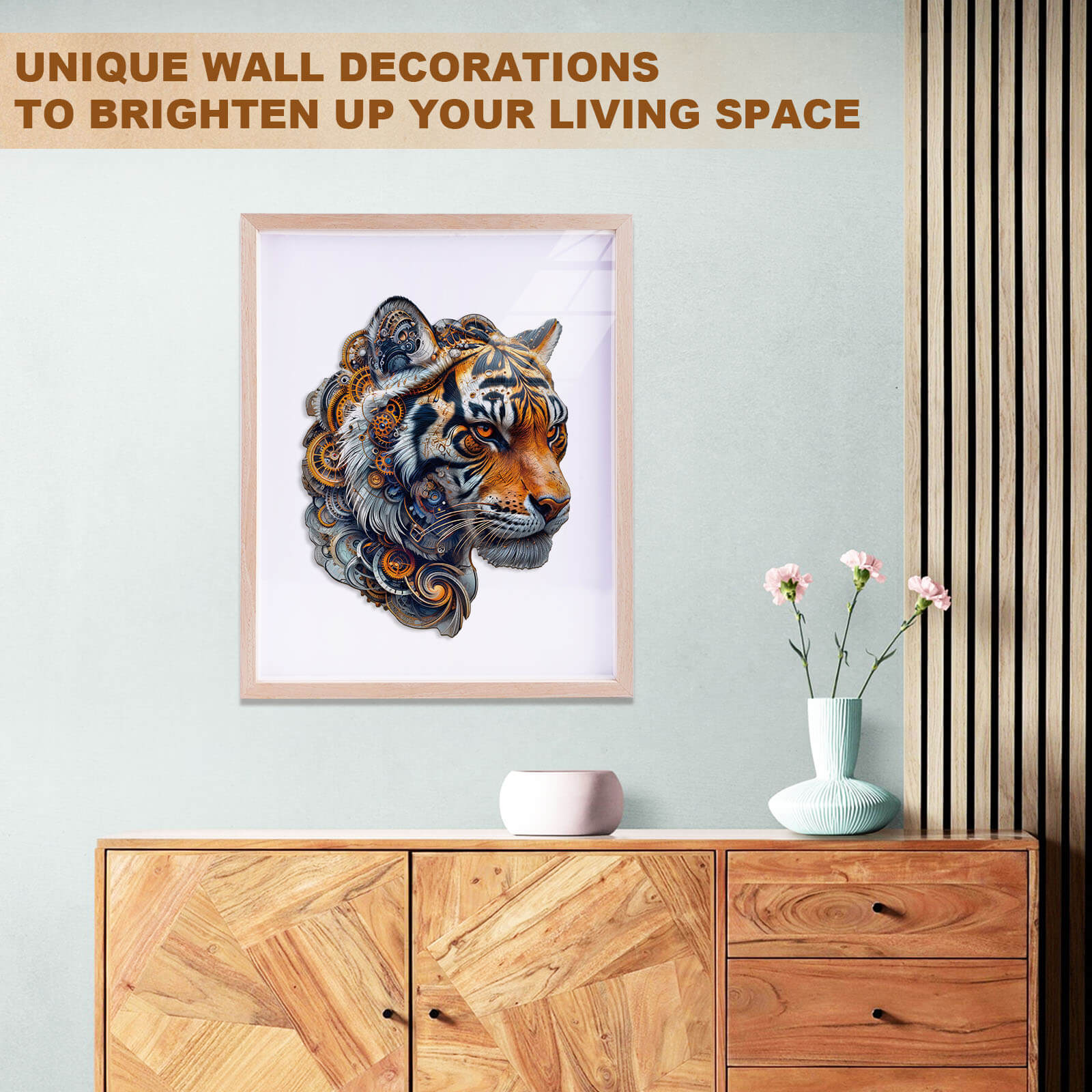Golden mechanical tiger Wooden Jigsaw Puzzle