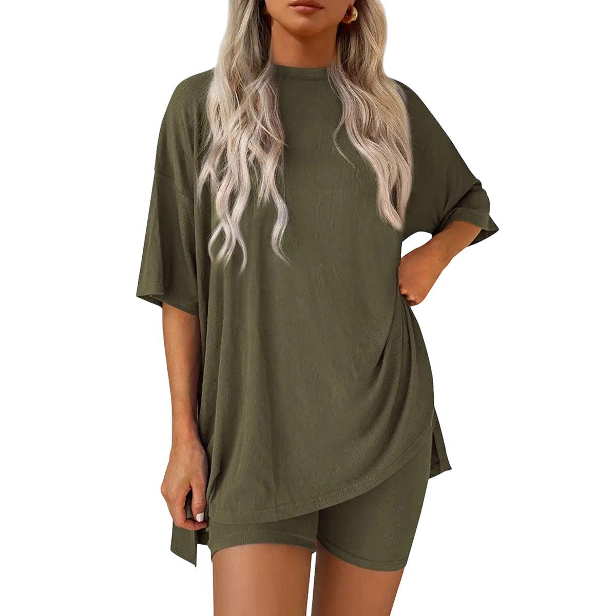 Pocket Biker Shorts Minimalist Lounge Wear Soft Viscose Fabric Comfy Homewear Cozy Pjs