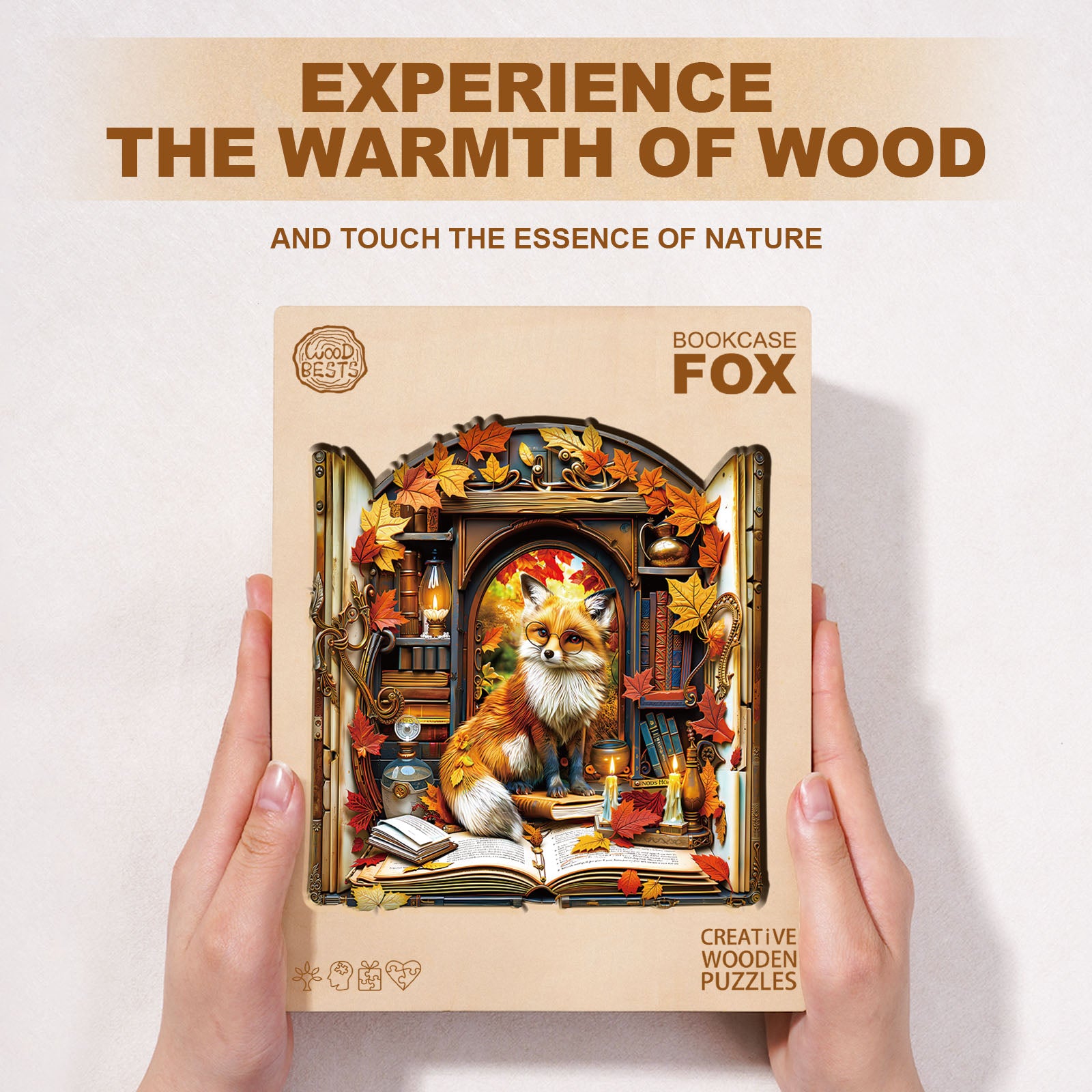 Bookcase Fox Wooden Jigsaw Puzzle