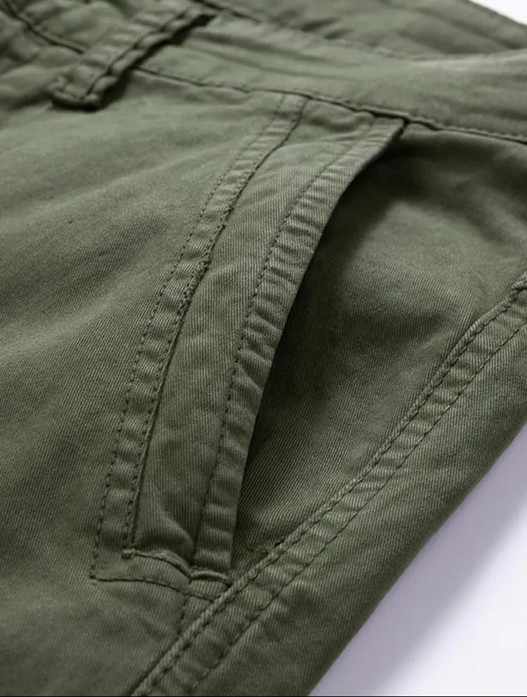 Men's Casual Straight-Leg Cargo Pants with Belt – Multi-Pocket, All-Season Comfort for Daily Streetwear